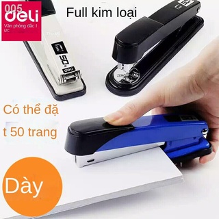 2021✥☏┅Bấm kim Deli 50 trang tiết kiệm sức lao động, lớp dày lớn, loại lớn