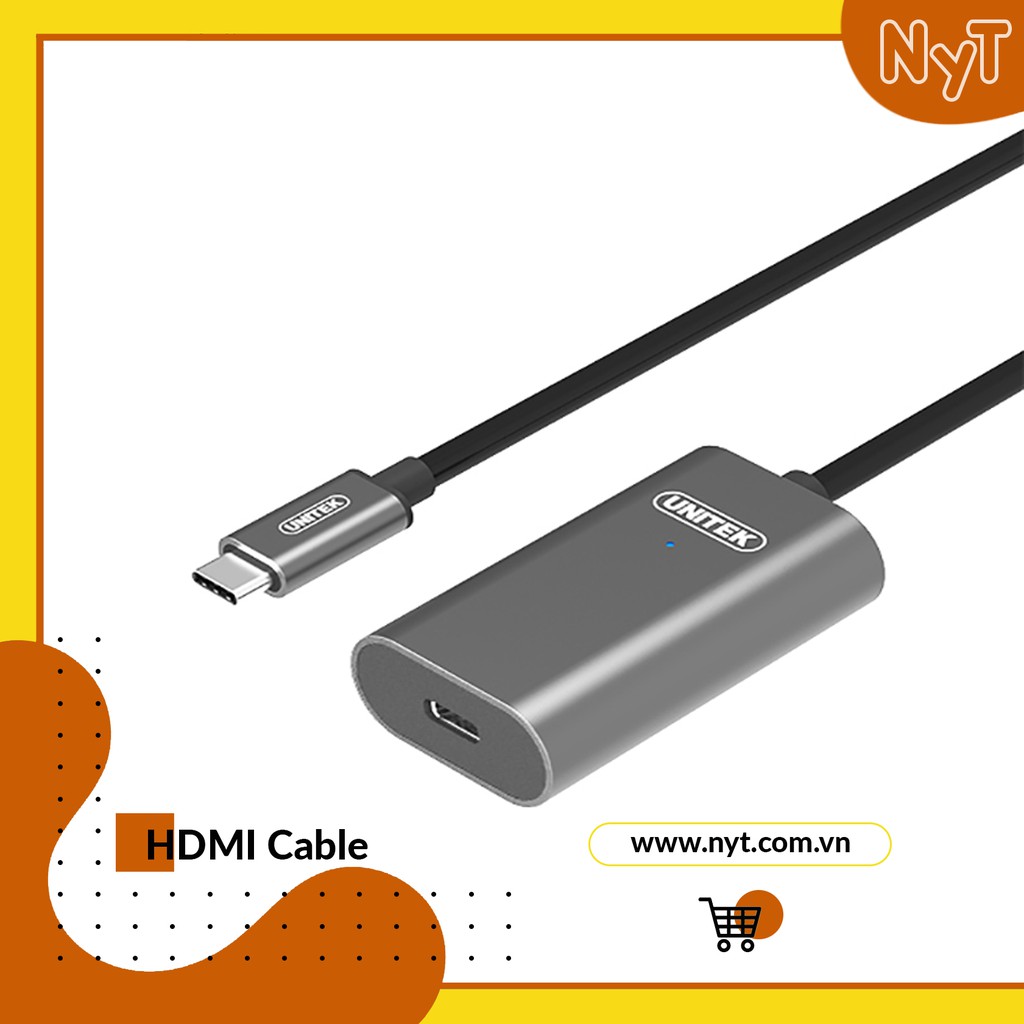 Unitek U304AGY 5M Cáp Chuyển Type-C To USB Nối Dài 3.1