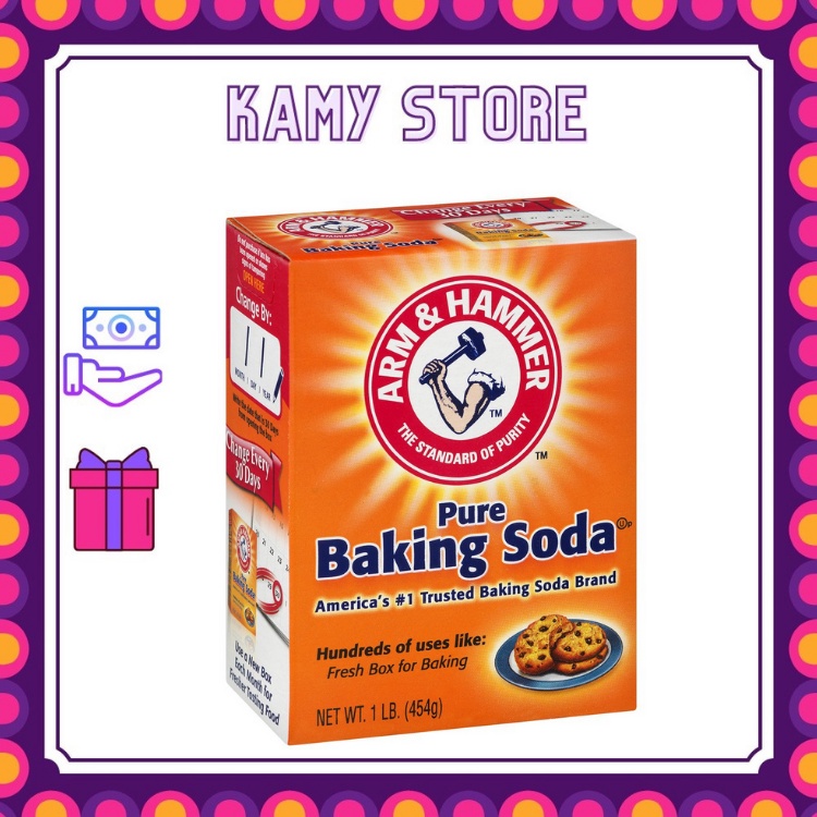 Bột Baking Soda Arm & Hammer làm trắng răng, làm bánh, tẩy tế bào chết, tẩy rửa 454g