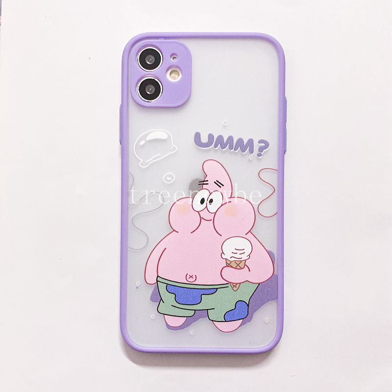 Ready Stock For Samsung Galaxy A51 A71 4G A50 A50s A30s A70 Note 20 Ultra 10 Plus S20 S10 S9 S8 Plus Cartoons Couple Matte All-inclusive Lens Protector Tide Brand Case Patrick SpongeBob Anti-fall Back Cover