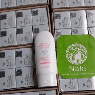 Kem dưỡng trắng da body crystal white milky body lotion