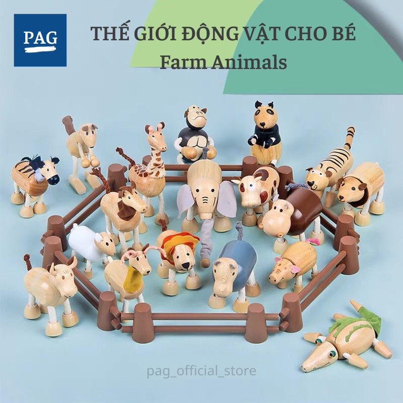 Bộ sưu tập đồ chơi thế giới động vật gỗ cho bé & trang trí nội thất trong nhà