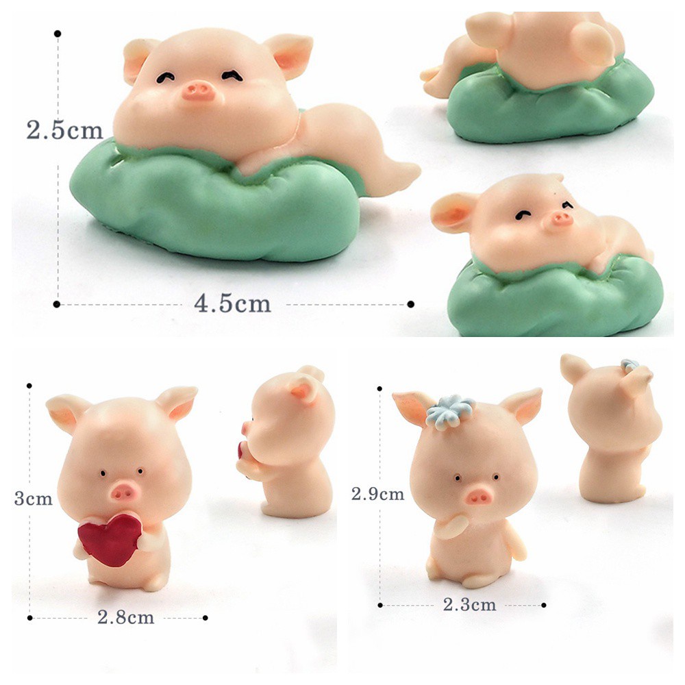 Tượng Heo Con Mini Dễ Thương Trang Trí Tiểu Cảnh