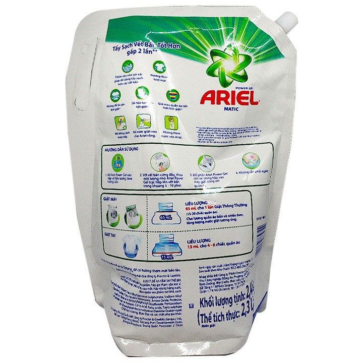 Nước giặt Ariel Power Gel 2.3kg