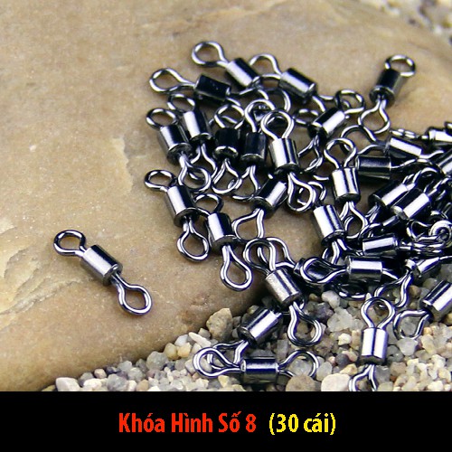 Khóa Link Số 8 Mà Ní Buộc Dây Câu Đài 30 Chiếc Khóa Link Câu Cá PK2-A
