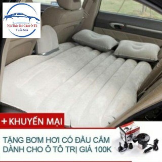 Nệm hơi ô tô cao cấp tặng kèm bơm  điện trên oto