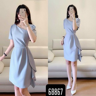 ĐẦM NỮ ĐÍNH NGỌC XANH PASTEL