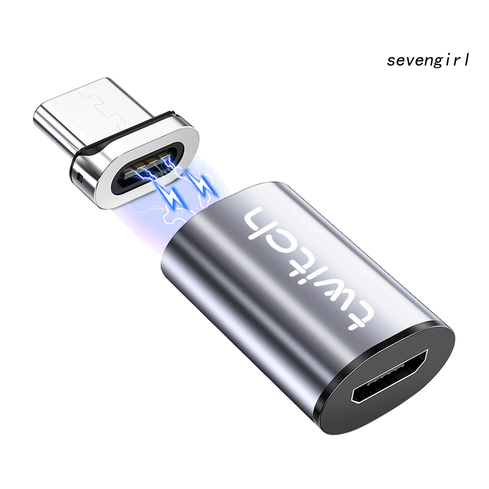 Đầu Chuyển Đổi Từ Sev-Micro Usb Từ Tính Sang Type C 8pin Cho Iphone Android