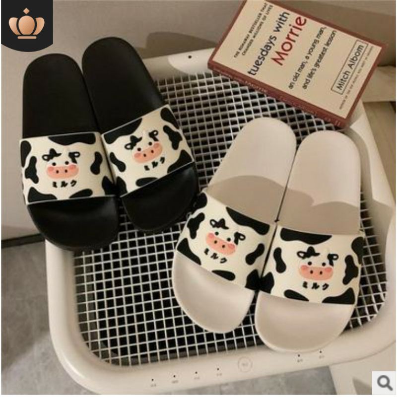 Dép quai ngang nư hình bò sữa đáng yêu Sunnieshoes