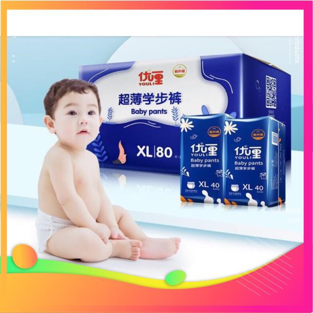 Bỉm Quần/Dán YOULI BABY PANTS đủ size S56, S112, M46, M92, L42, L84, XL40, XL80, XL76, XXL72, XXXL68