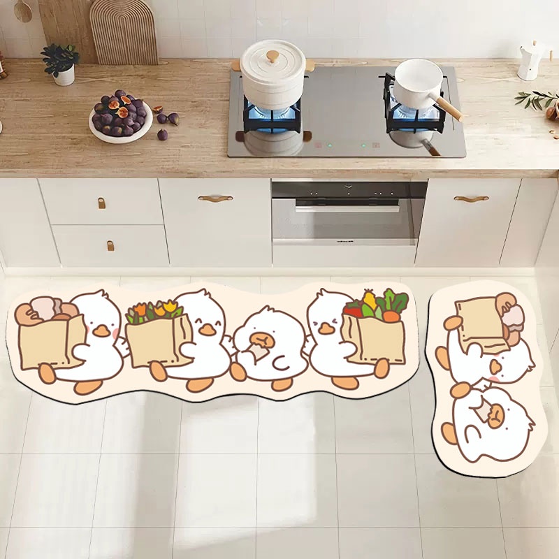Thảm Chùi Chân Chống Trượt Thấm Hút Nước Hình Bánh Mì Dễ Thương