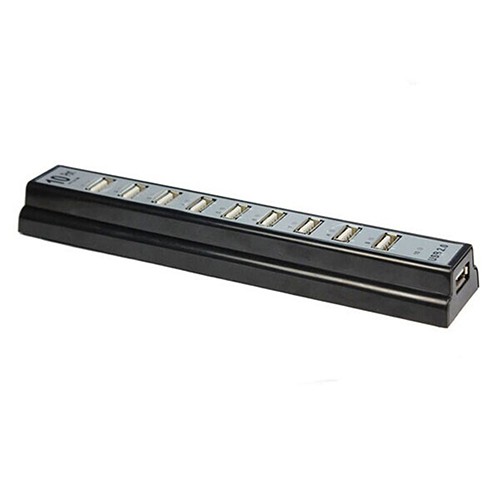 Bộ chia 10 cổng usb 2.0 tốc độ cao kèm cáp chuyển đổi US cho laptop/máy tính bàn
