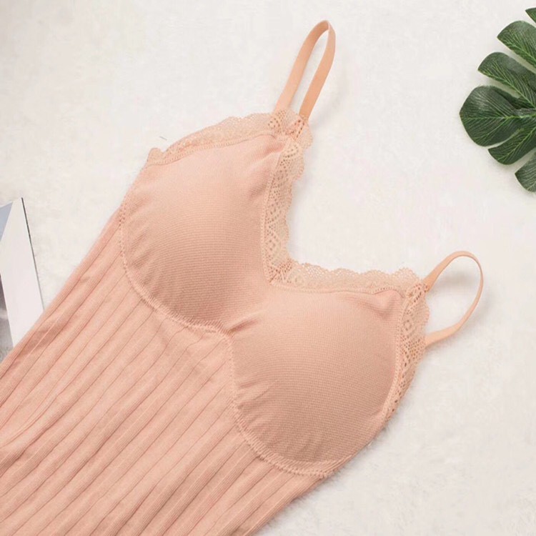 Áo bra 2 dây viền ren, dáng dài 650