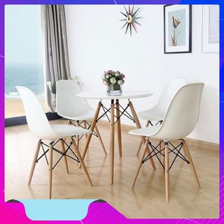 Ghế Nhựa Chân Gỗ Eames Đủ Màu