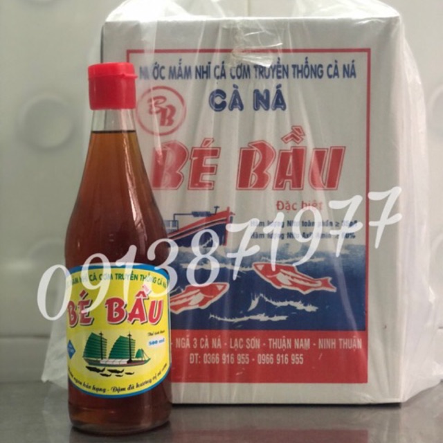Thùng nước mắm nhĩ Bé Bầu, loại đặc biệt, ngon nhất thùng 6 chai độ đạm >35