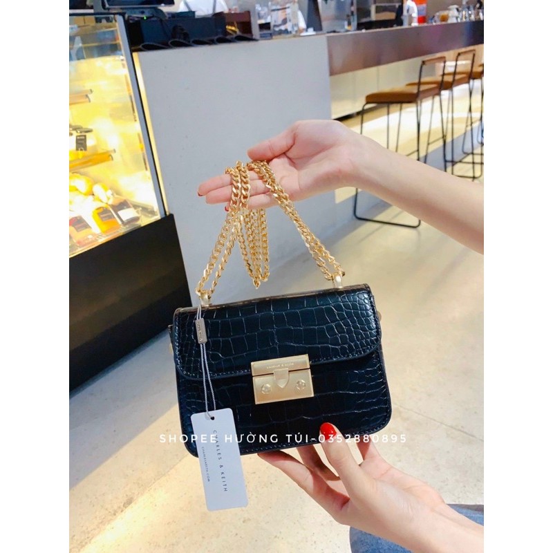 Túi da rắn khoá size 18 dáng hộp chất đẹp(không hộp) | BigBuy360 - bigbuy360.vn