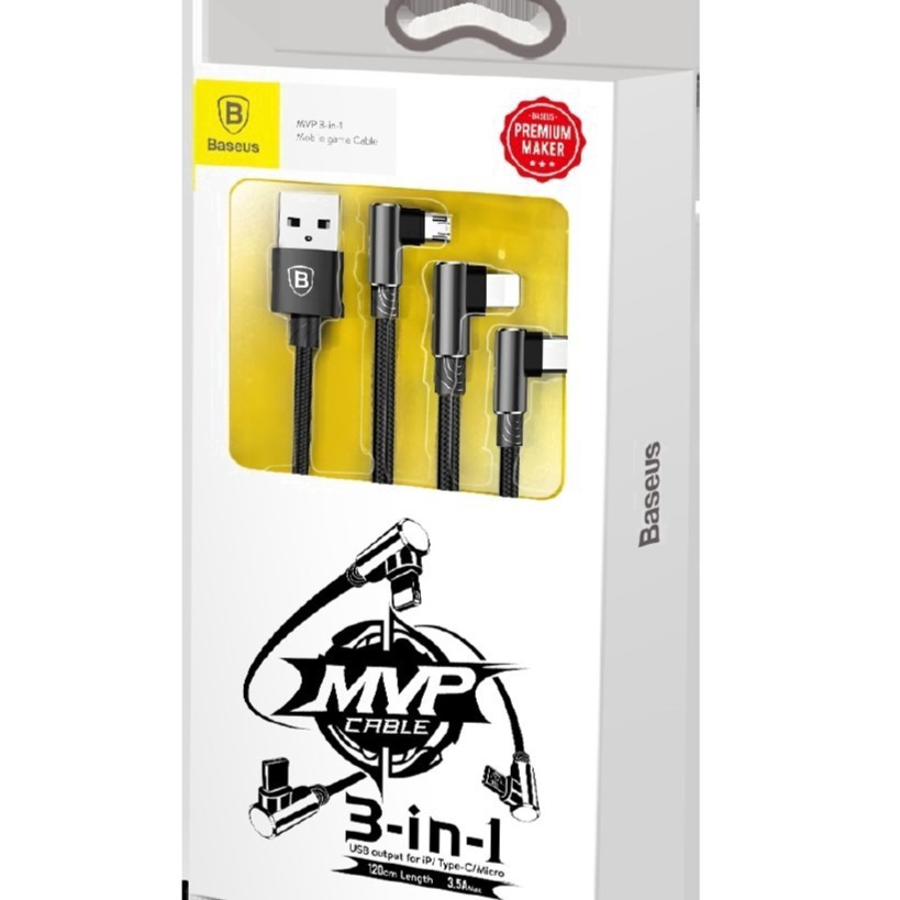 Cáp Baseus_CAMMVP-B chuyển đổi cổng USB-A thành Micro 1.5A 2M