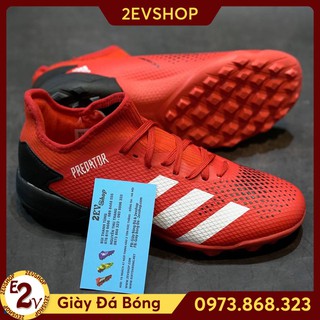 [Freeship][Tặng Tất/Túi] Giày Đá Bóng 𝗧𝗙 𝗣𝗿𝗲𝗱𝗮𝘁𝗼𝗿 𝟮𝟬 Đỏ Đã Khâu