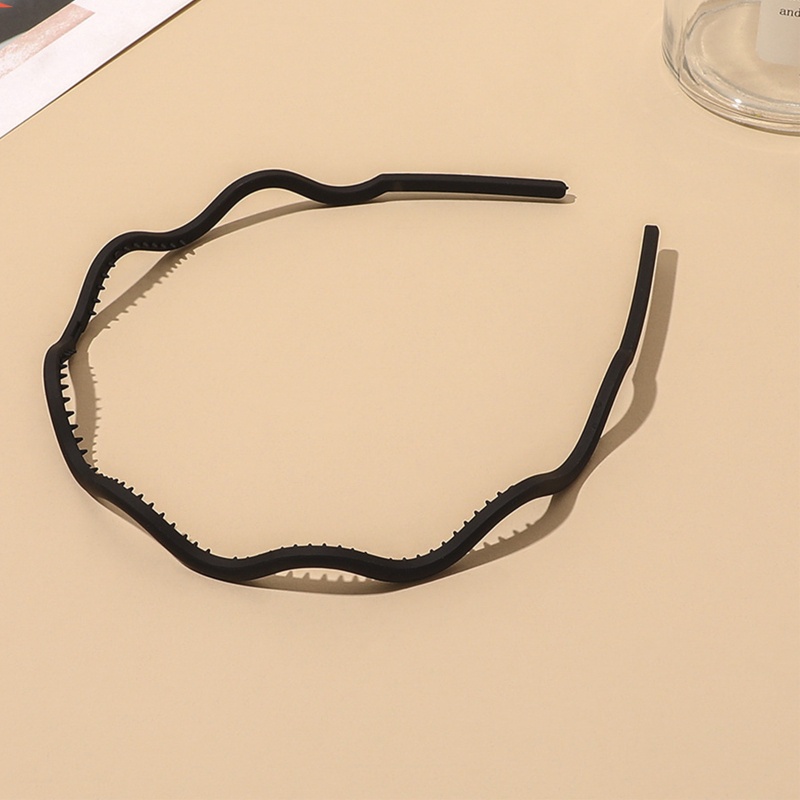 Băng Đô Cài Tóc Bằng Nhựa Nhám Hình Gợn Sóng Thời Trang Cho Nữ