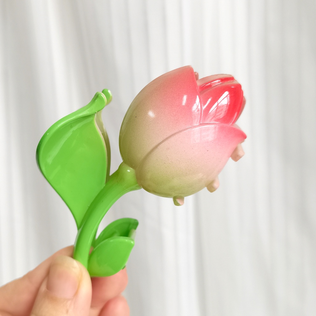 Kẹp tóc Haimeikang hình hoa tulip dễ thương kích thước 9cm