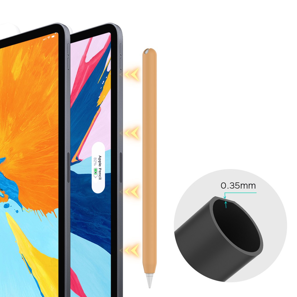 Ốp Case Apple Pencil 2 Silicone Cao Cấp Thương Hiệu Aha Style Combo 2 Màu