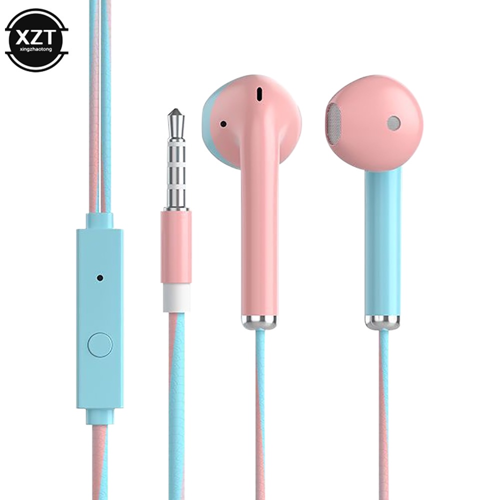 Tai Nghe Nhét Tai Có Dây 3.5Mm u24 Bán Trong Màu macaron Cho Điện Thoại