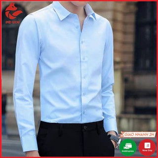 Áo sơ mi dài tay chất vải cao cấp thoáng mát, áo sơ mi dài tay công sở dáng suông