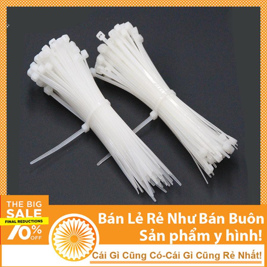 Túi 100 Dây thít 15cm màu trắng 2500/10 dây - dây rút