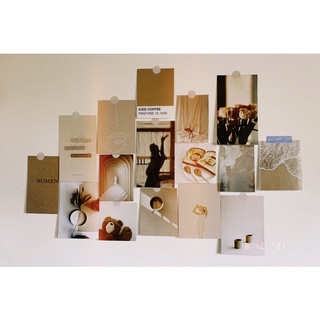 Set 16 tấm postcard decor tường. TẶNG KÈM STICKER TRÒN.