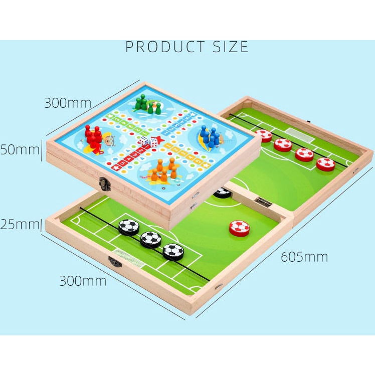 Bộ Cờ 3in1: Cờ Vua , Cá Ngựa và Búng Giúp Bé Vừa Học và Chơi Thỏa Thích