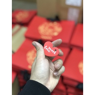 [set 100] tag giấy Valentine xinh xắn