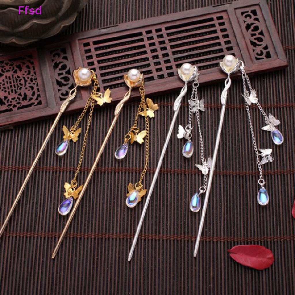 {Ffsd} Kẹp Tóc Tua Rua Đính Hoa Ngọc Trai Phong Cách Hoàng Gia vintage Bán Chạy