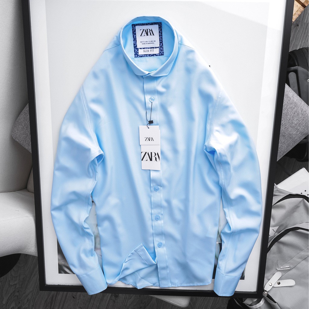 [FREESHIP] Áo sơ mi trơn [ZARA][PHỐI CỔ] cực đẹp,chất vải siêu mịn, siêu mát, không nhăn | BigBuy360 - bigbuy360.vn
