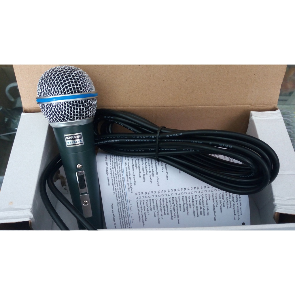 SHURE Dây cáp micro BETA 58A Beta58 A BETA chuyên dụng