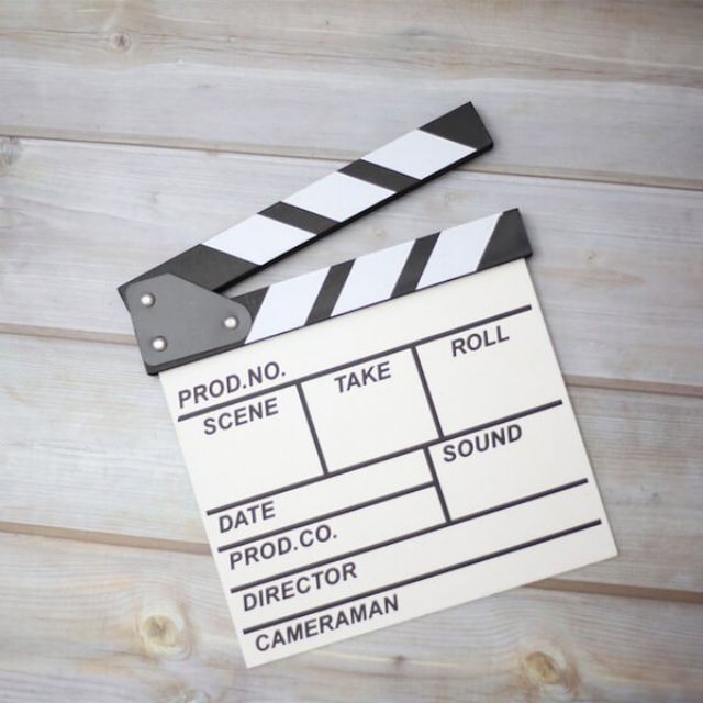 Bảng quay phim clapper board phụ kiện chụp hình sản phẩm - Bảng đạo diễn ra hiệu action khi quay phim
