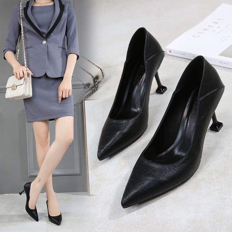 Giày Cao Gót 5cm Màu Đen Phong Cách Hàn Quốc Thời Trang Mùa Hè 2020 | BigBuy360 - bigbuy360.vn