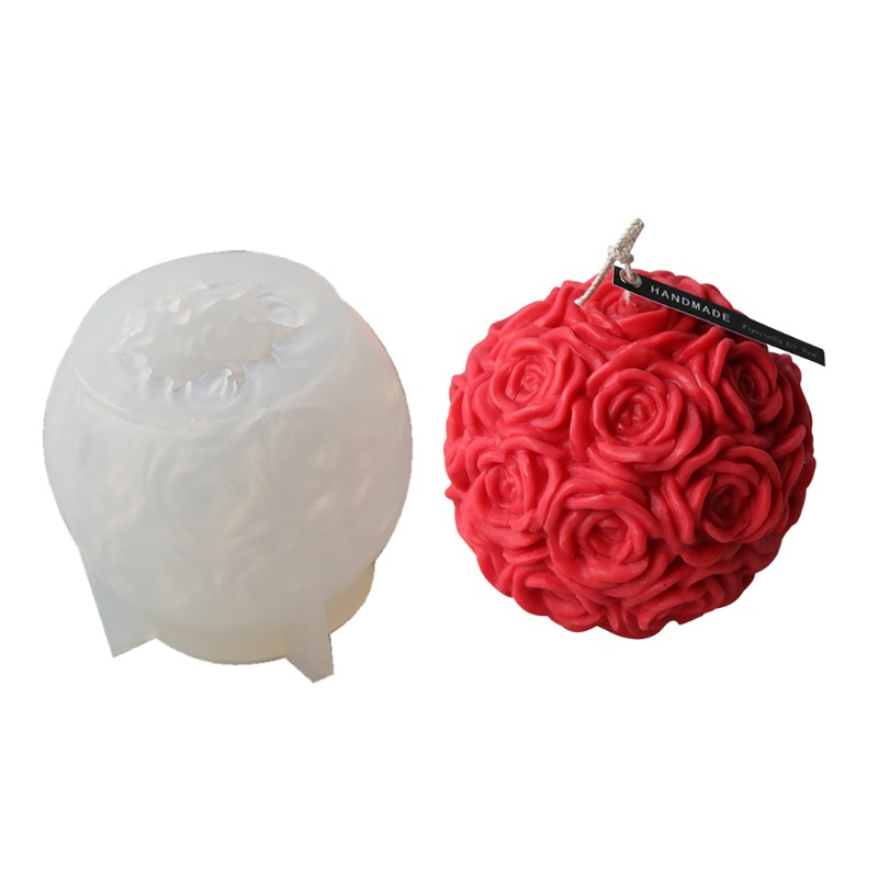 Sa Khuôn Silicone Hình Hoa Hồng Làm Đồ Chơi DIY
