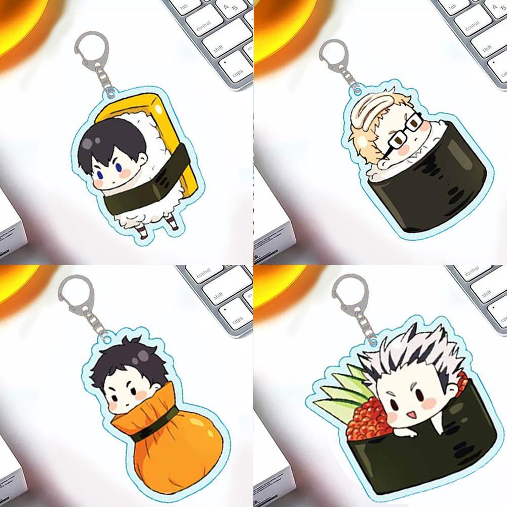 Móc khóa nhựa acrylic hình nhân vật anime Haikyuu đáng yêu V3X9