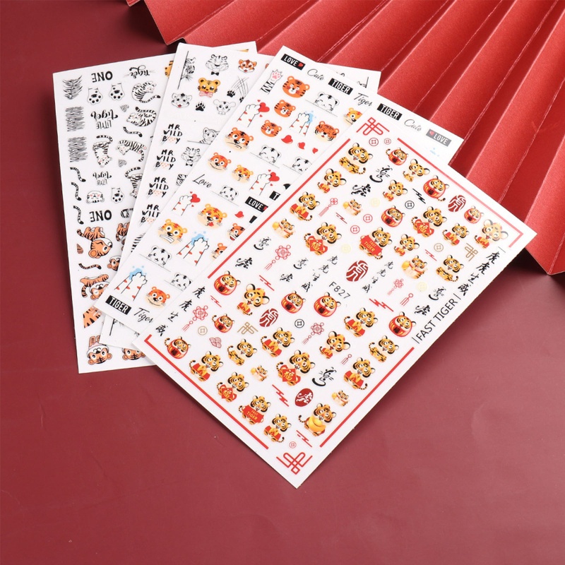 Sticker Dán Móng Tay Họa Tiết Động Vật Thời Trang