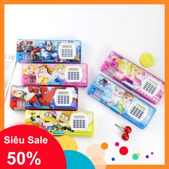 Hộp đựng bút ❤Sỉ❤ Hộp đựng bút cho bé có máy tính❤Sỉ❤kiểu dáng nhỏ gọn❤Sỉ❤xinh xắn chất liệu bền đẹp 7970
