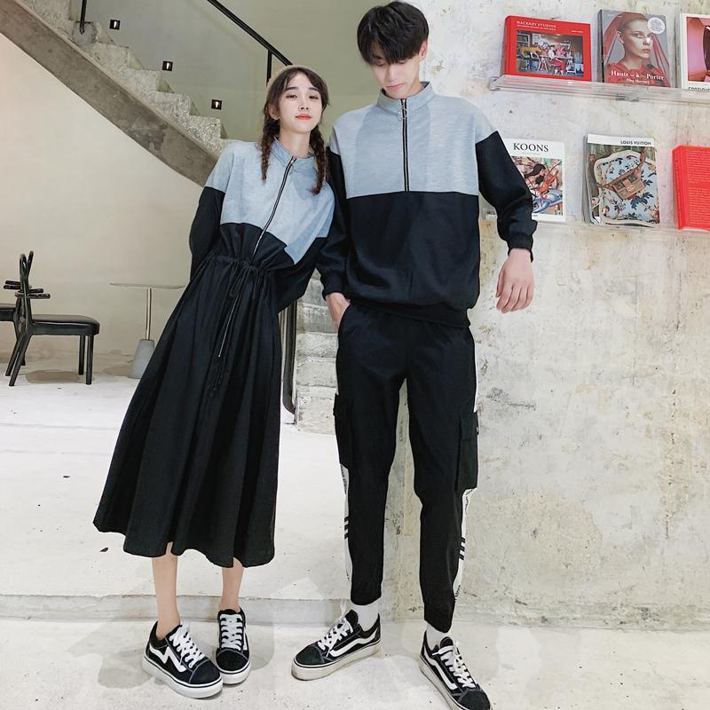 Quần áo đôi thu đông kéo khóa UNILOVE