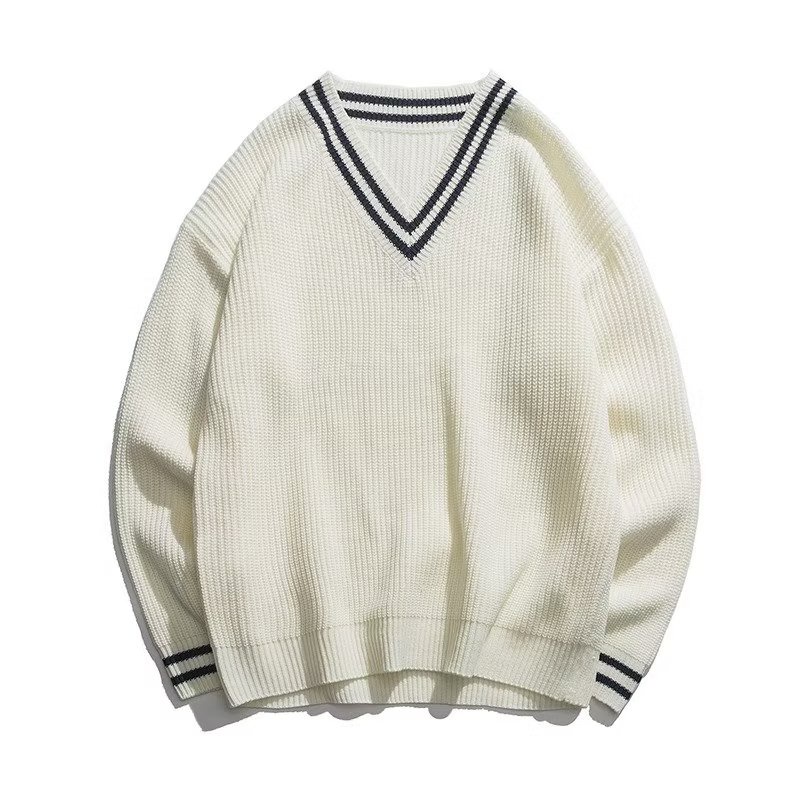 Áo sweater Dáng Rộng Cổ Chữ V Thời Trang Cho Nam Nữ
