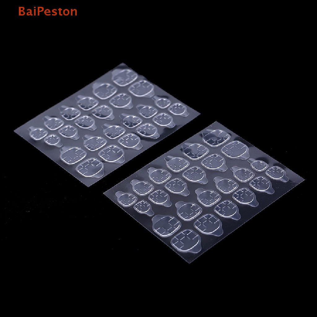 Set 5 Tờ / 24 Miếng Dán Móng Tay Giả Hai Mặt Tự Dính DIY