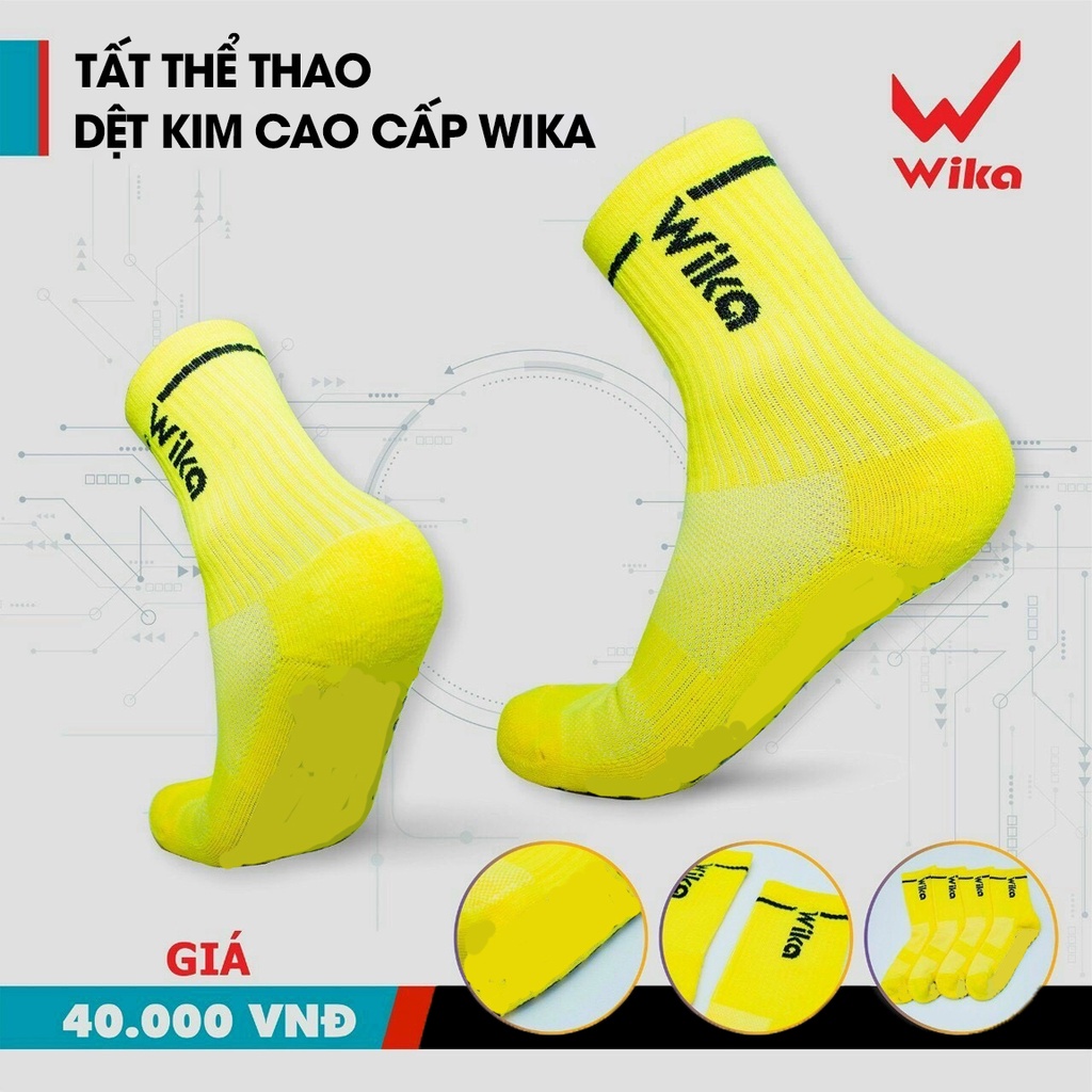 Tất vớ dệt kim chính hãng Wika - dành cho thể thao, bóng đá, bóng chuyền, thời trang, nam nữ. Thương hiệu Nike, Adidas.