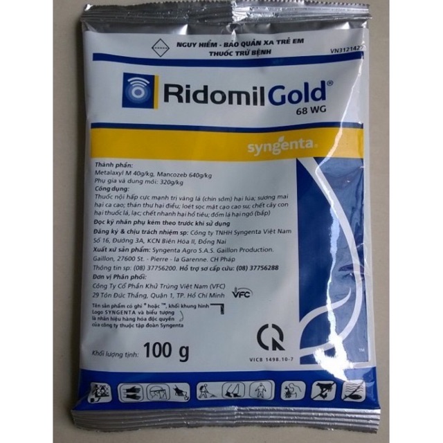 Thuốc Trừ Bệnh Cây Trồng Ridomil Gold
