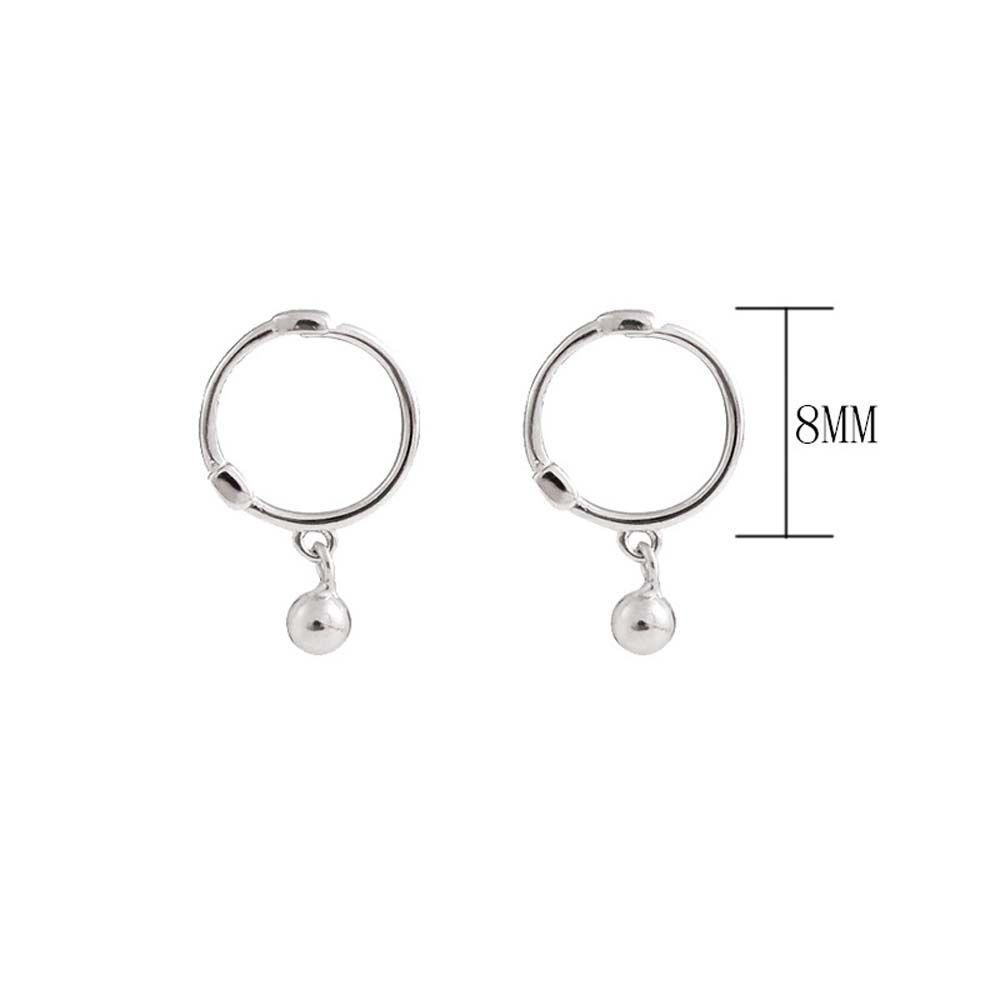 Khuyên Tai Vòng Tròn Đính Quả Cầu Kim Loại Phong Cách Vintage Dành Cho Nữ