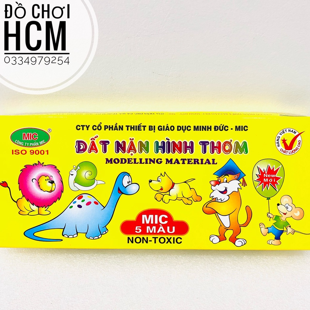 [RẺ] Đồ chơi đất nặn hình 5 màu, có mùi thơm dành cho bé thích nặn đất sét, tạo hình đồ vật từ đất sáp, học thủ công