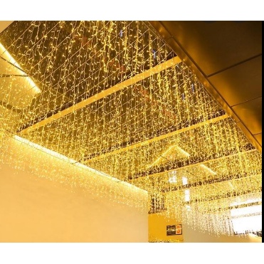 ⚡GIAO NHANH 1H⚡ Dây Đèn LED Rèm Ngang 8m Thả 6 tấc 40 sợi,Dây LED màn thả, đèn trang trí noel