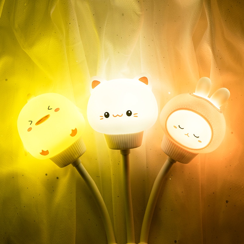 Đèn ngủ đầu cắm USB hình gấu  Hẹn giờ điều khiển từ xa  3 cấp độ sáng  Đèn ngủ phòng ngủ trẻ em