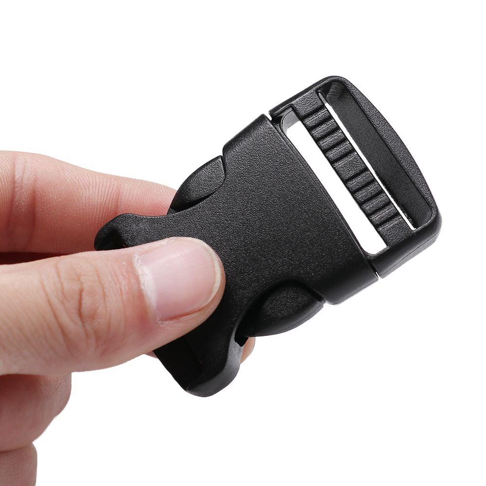 Set 2 / 5 / 10 / 20 / 30 Khóa Cài Bằng Nhựa Màu Đen Chất Lượng Cao Dành Cho Dây Đeo Túi Xách Paracord